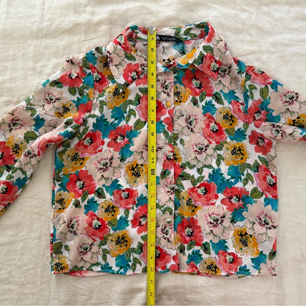 Zara Multicolor Floral Blouse - Picture 10 of 11